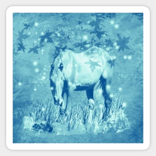 Horse in faerie lights Sticker